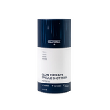 A cylindrical container with a blue and white label,Glutanex Glow Therapy Spicule 15000, designed for skincare.
