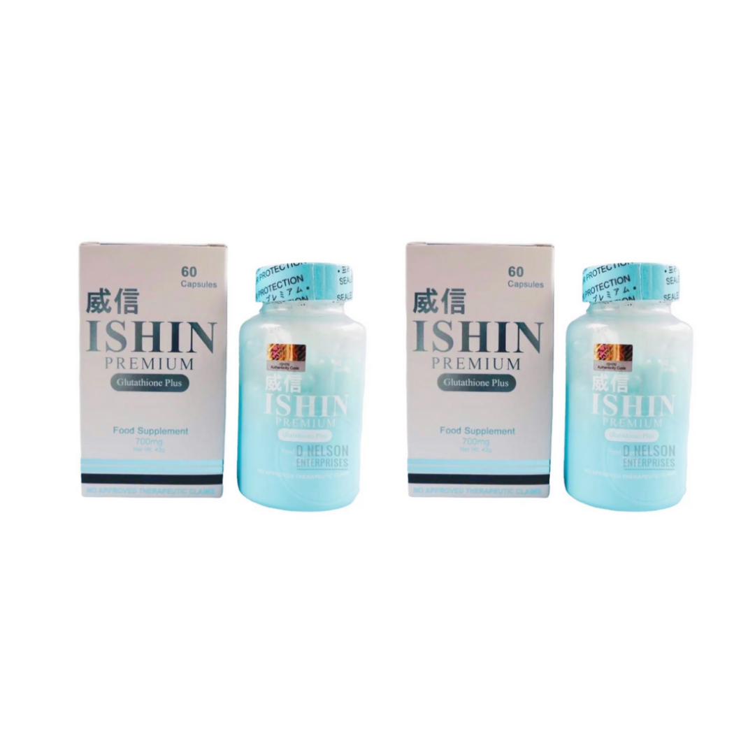 Ishin PREMIUM Glutathione Plus Food Supplement, 60 Capsules per bottle –  Skin Vitality USA