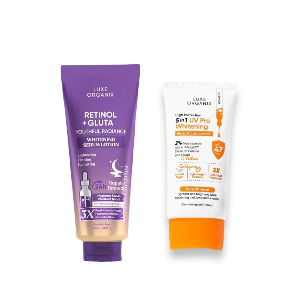 luxe organix glutathione Luxe Organix Retinol + Gluta Whitening Serum Lotion main image 0