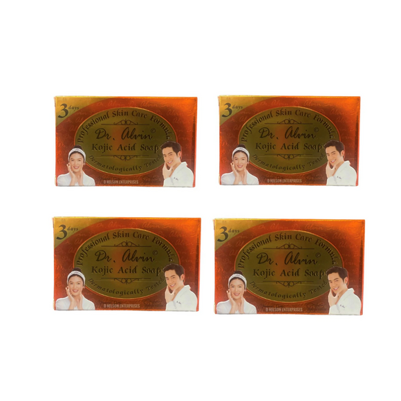 Dr. Alvin Kojic Acid Soap by Professional Skin Care Formula 4-Pack