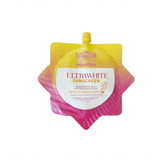 A pouch of Hikari Skin Essentials UltraWhite Sunscreen Gel-Cream with SPF 50 UVA/UVB protection, 50ml size.