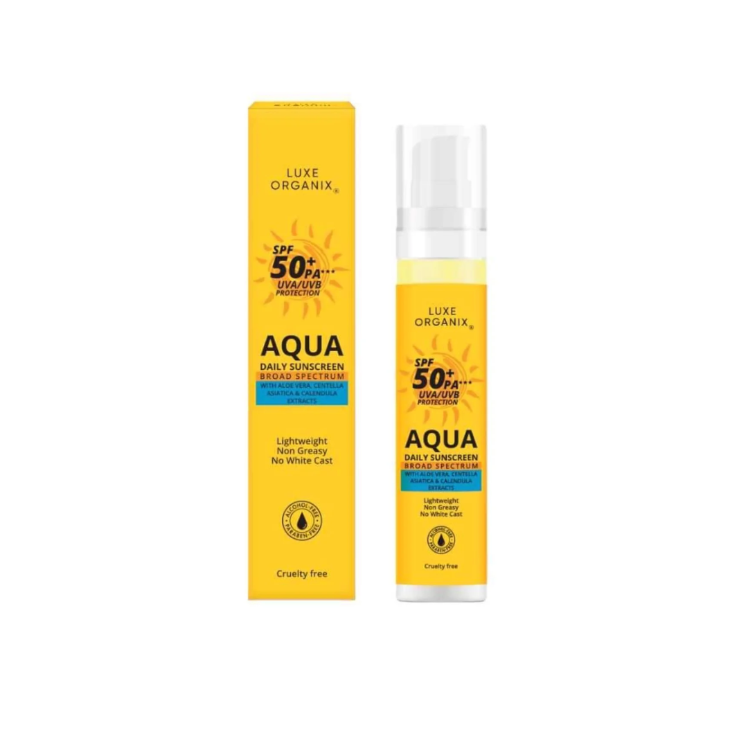 Luxe Organix Aqua Daily Sunscreen SPF50 50ml – Skin Vitality USA
