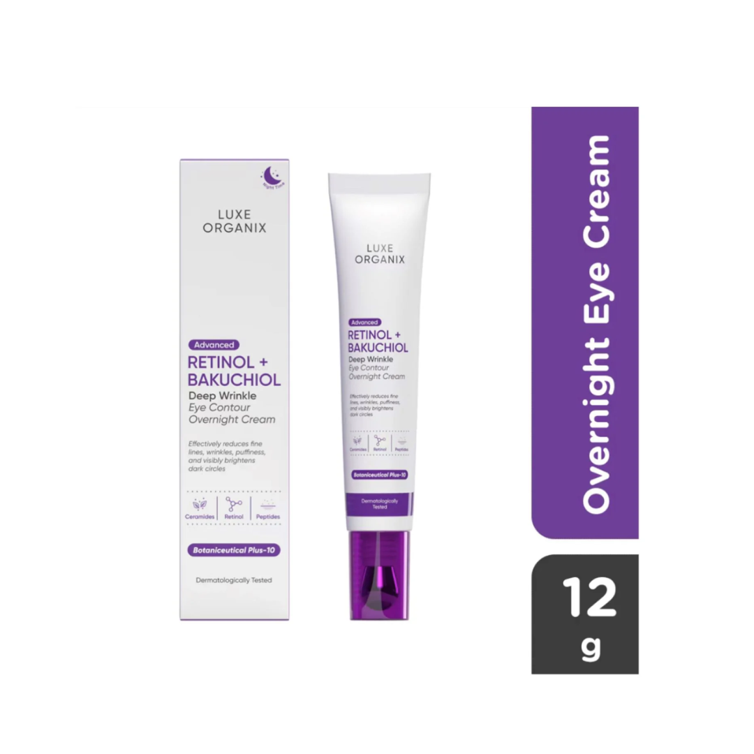 Luxe Organix Retinol + Bakuchiol Deep Wrinkle Eye Cream | Anti