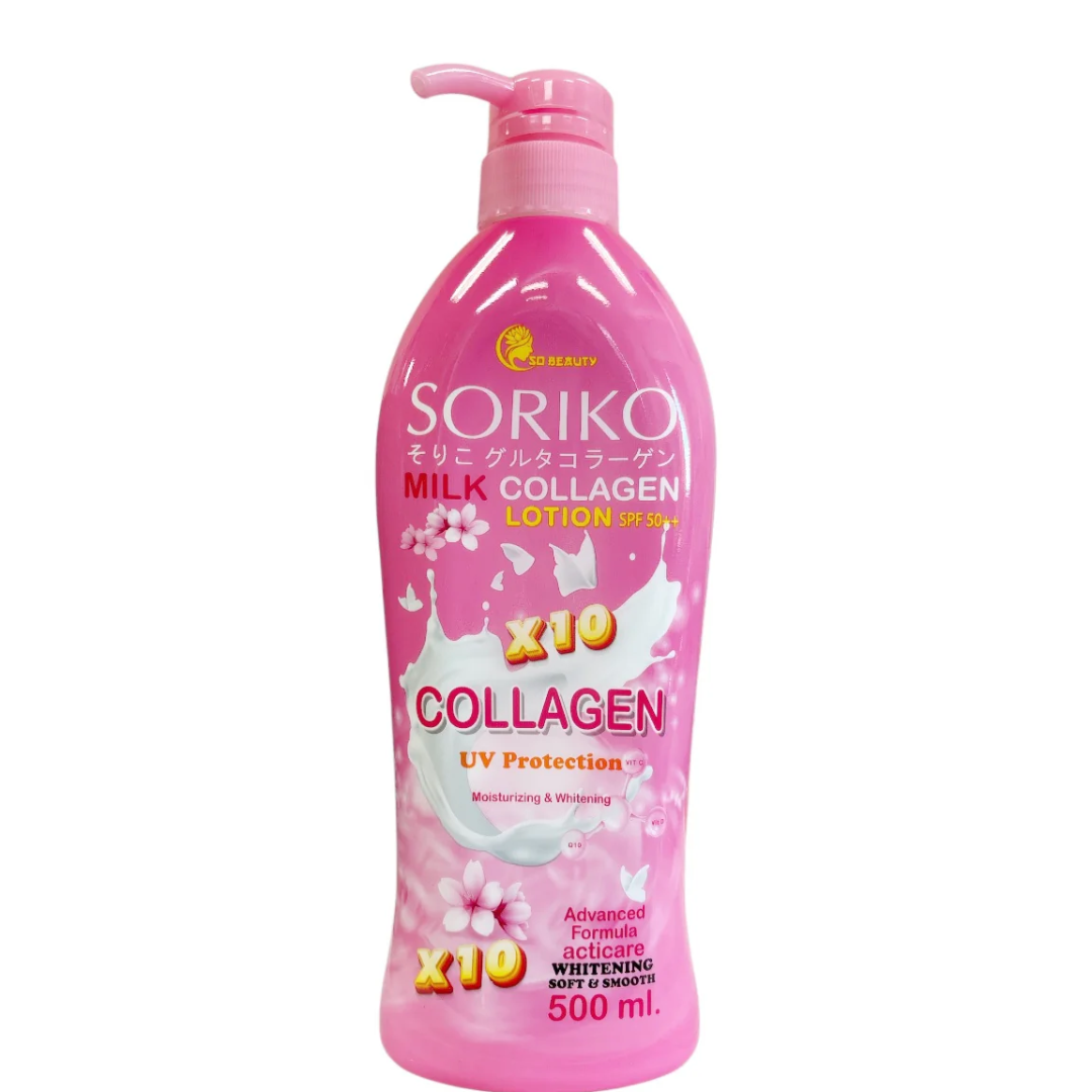 Soriko Milk Collagen Body Lotion SPF 50 PA+++ 500ml – Hydrating