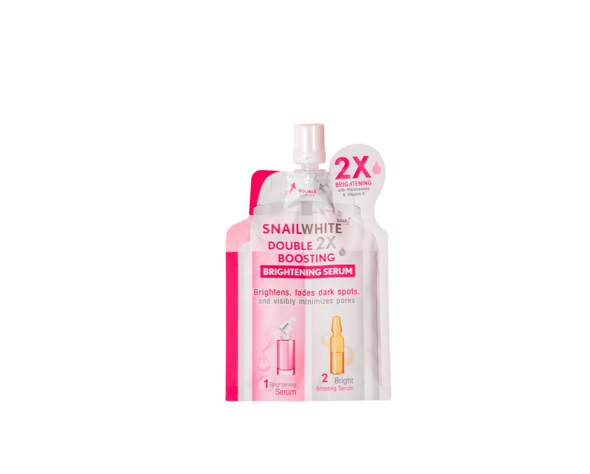 Snail white double 2x boosting brithtening serum 4ml + 4ml