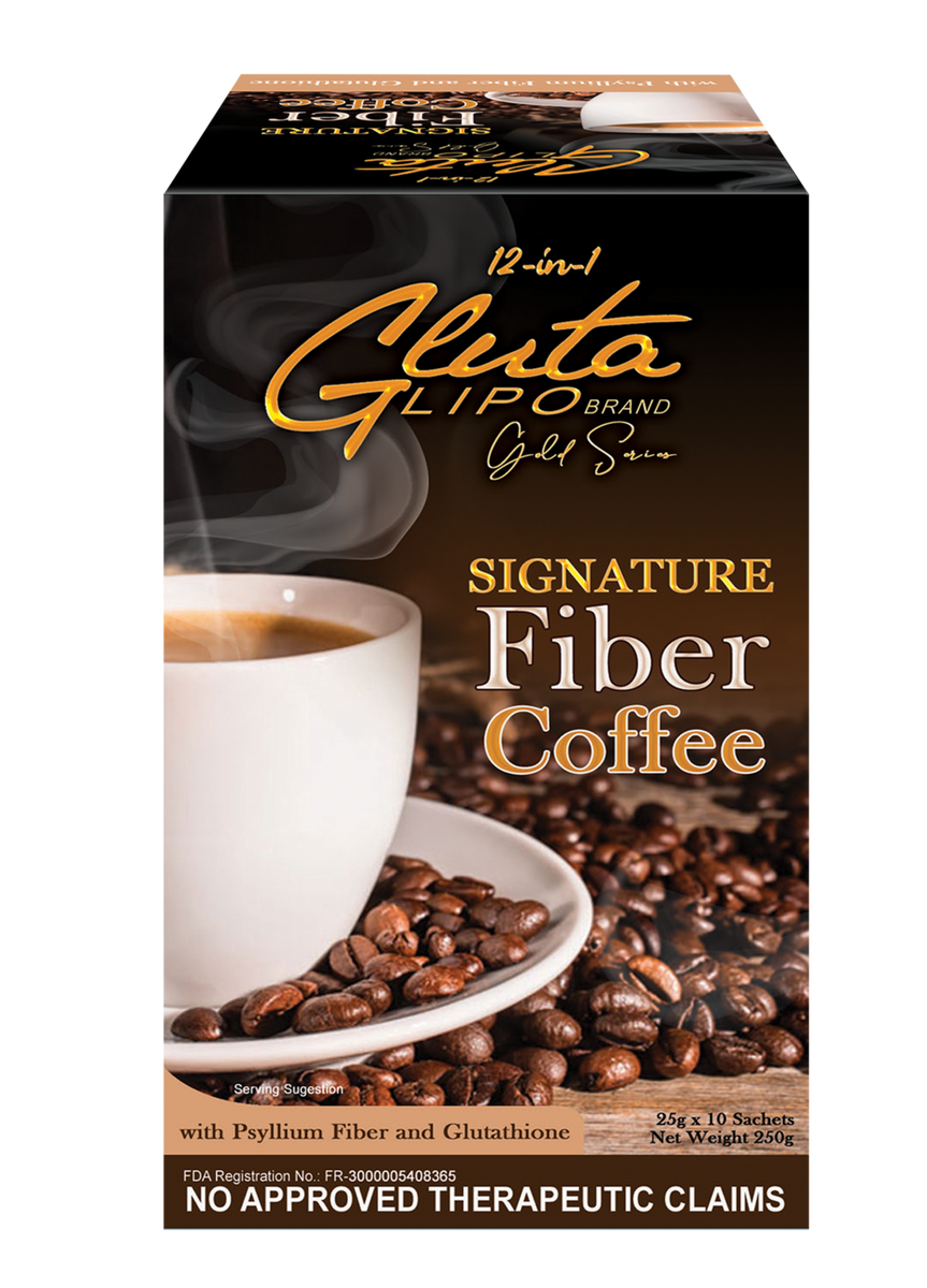 Glutalipo Signature Fiber Coffee includes 10 sachets inside