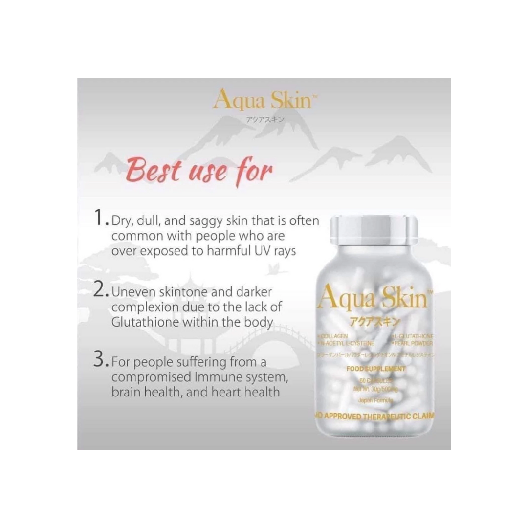 aqua skin glutathione fda approved Aqua Skin Glutathione Capsules
