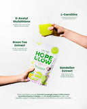 LUNA AURA HOPE GLOW – Honeydew Green Tea & Dandelion Probiotic Drink 10 Sachets (18g each)