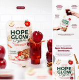 HOPE GLOW Crystal Apple Cinnamon Kombucha – Probiotic & Prebiotic Juice Drink  (18g x 10 Sachets)