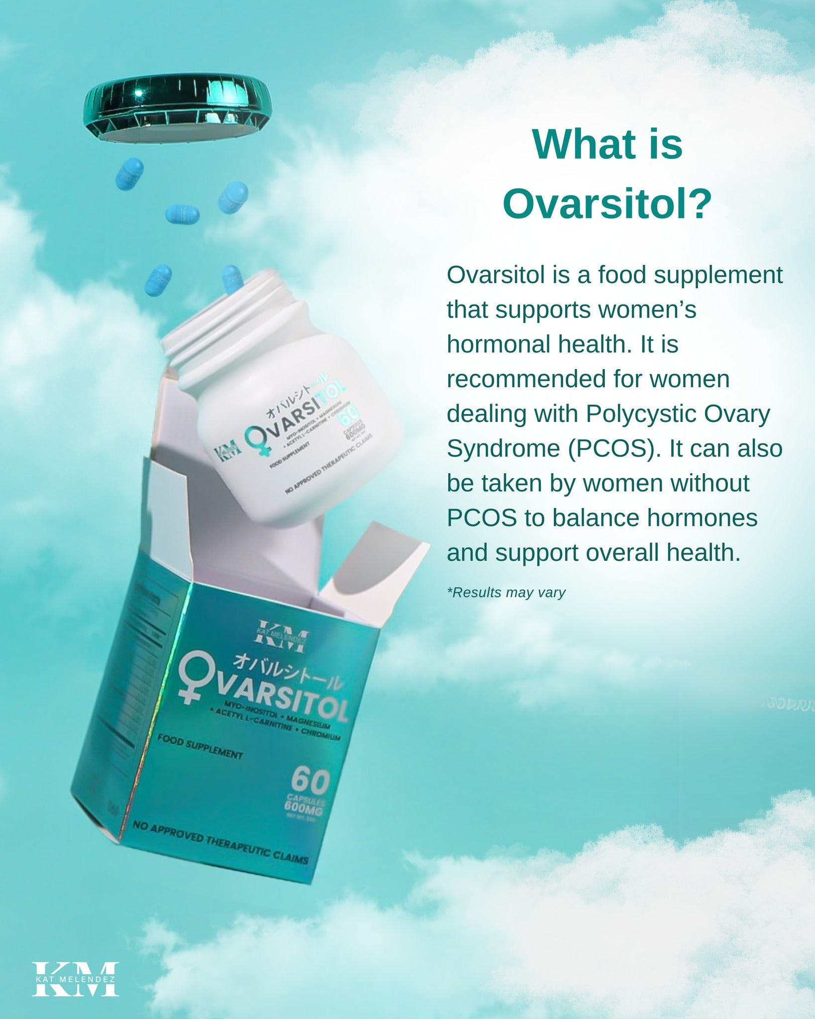 KAT MELENDEZ OVARSITOL Women's Hormone Balance Supplement  Myo-Inosit   Skin Vitality USA