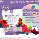 JOJI Secret Young Astaxanthin Powder Drink | Q10 Mixed Berry Antioxidant Supplement -10 sachets