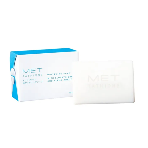 MET Tathione Premium Glutathione Soap with Alpha Arbutin & CoQ10 – Japanese Brightening & Moisturizing Bar – 120g