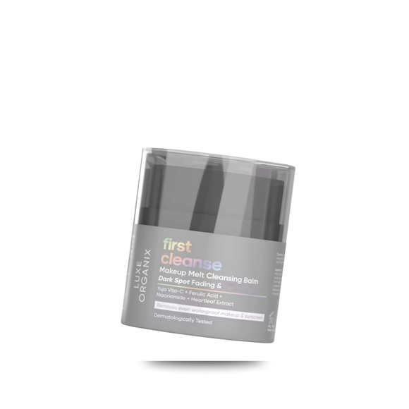Luxe Organix Dark Spot Clearing Cleansing Balm 45g | Yuja Vita-C, Niacinamide & Heartleaf First Cleanse