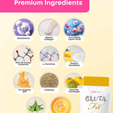 Cris Cosmetics Glowming GLUTA Fit 1000 mg | Glutathione & Collagen Supplement with Vitamin C, NAC & CoQ10 – 30 Capsules