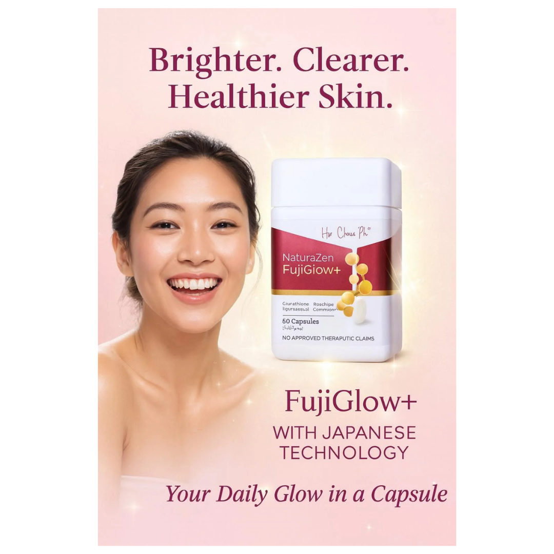 Her Choice PH NaturaZen FujiGlow+ Glutathione 500 mg Glutathione with Rosehips, Ceramide & Inositol 60 Capsules Skin Vitality USA Her Choice PH NaturaZen FujiGlow+ Glutathione 500 mg Glutathione with Rosehips, Ceramide & Inositol 60 Capsules Skin Vitality USA
