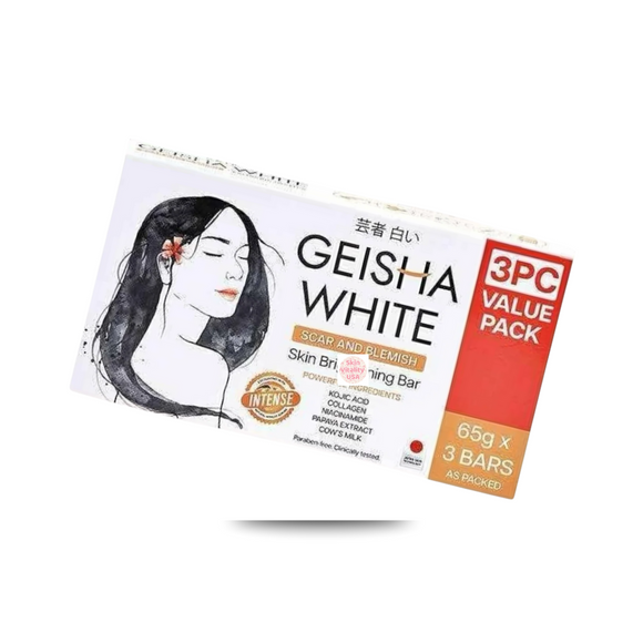 Geisha White Scar & Blemish Intense Skin Cleansing Bar (3 x 65g)