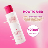 HIKARI SKIN Ultra Fresh Rejuvenating Toner | Exfoliating & Clarifying Face Toner – 120 mL Day & Night Formula