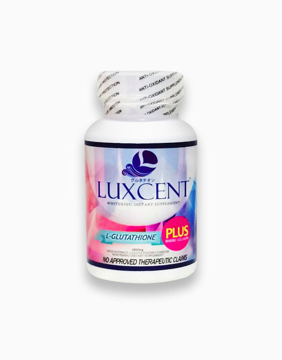 Luxcent Luminous Caps (1800mg): L-Glutathione + Marine Collagen  Capsule --1 pack