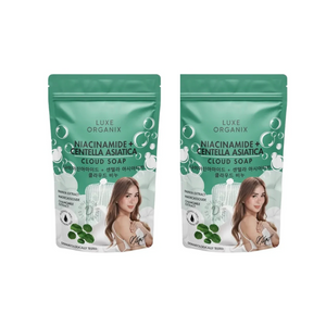 Luxe Organix Niacinamide + Centella Asiatica Cloud Soap 2-Pack