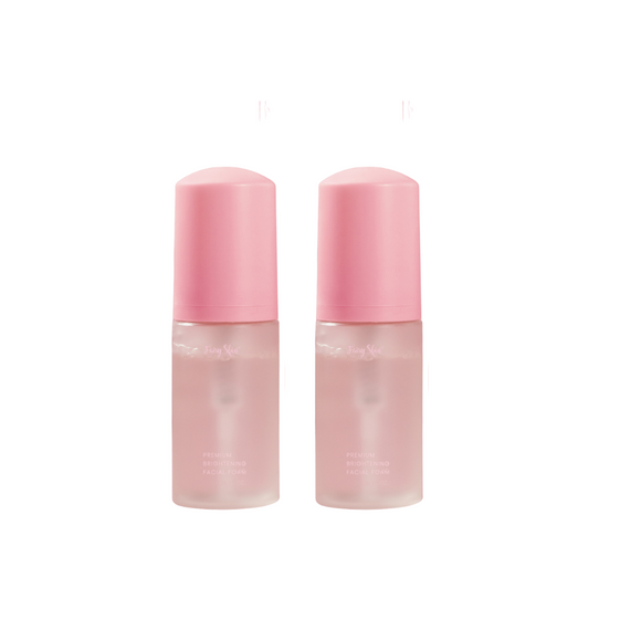 Fairy skin premium brightening facial foam, 100ml - twin pack (expiry:  7/16/24)