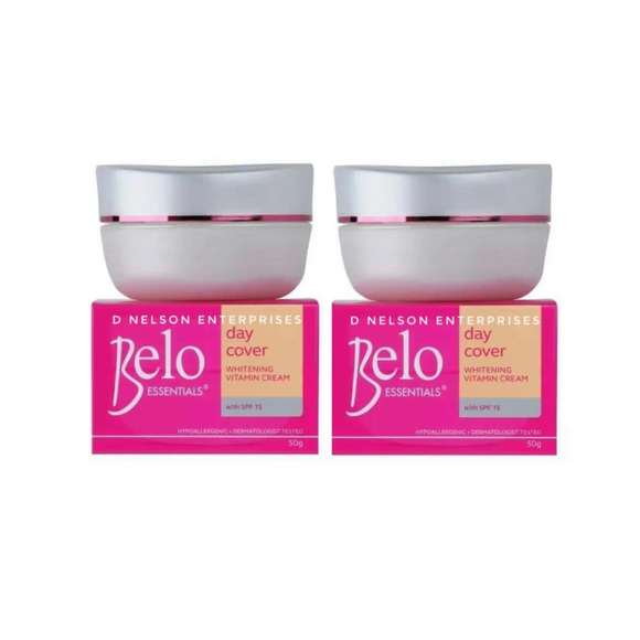2 Jars Belo Essentials Day Cover Vitamin Cream - 50g EXPIRES JUNE 2024