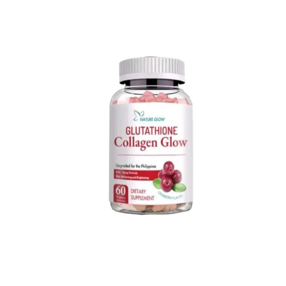 Nature Glow Glutathione Collagen - Cranberry Flavor, 60 Chewable Gummies