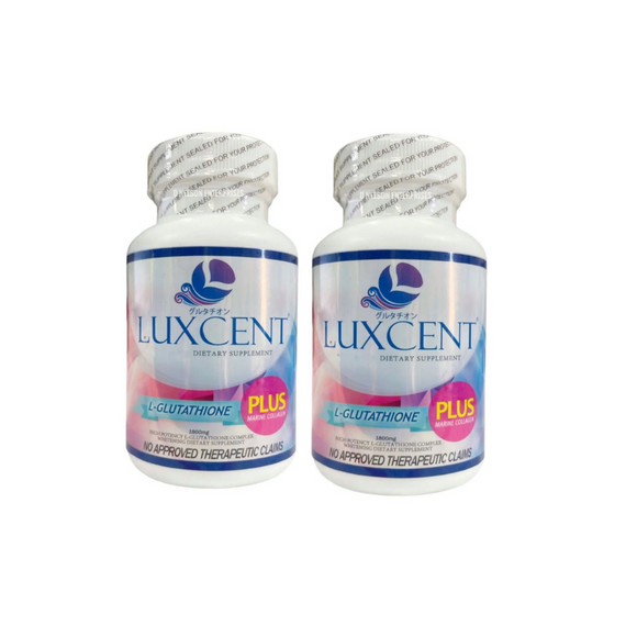 Luxcent Glutathione Plus Capsules with Marine Collagen -Twin Pack EXPIRES SEPT 2024