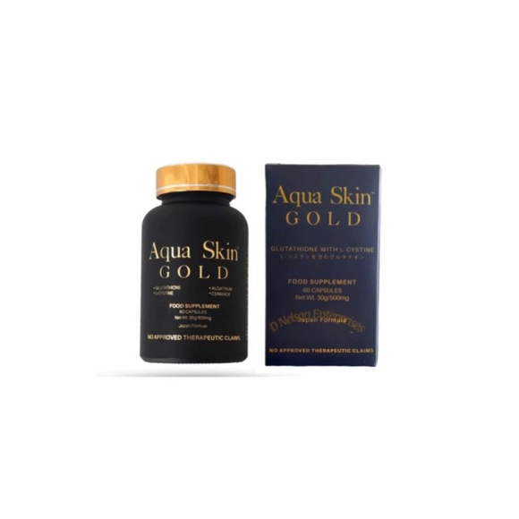 Aqua Skin Gold Glutathione Capsules  Japan Formula - 60 Capsules Per Bottle