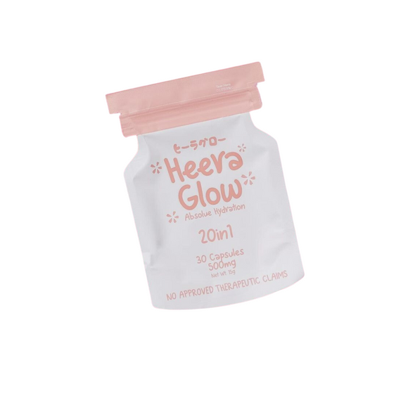 Heera Glow Absolute Hydration 20-in-1 Glutathione Collagen Capsules - 30 Count