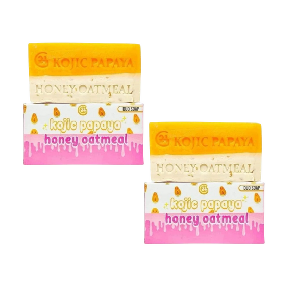 G21 Kojic Papaya Honey Oatmeal Duo Soap- TWIN PACK