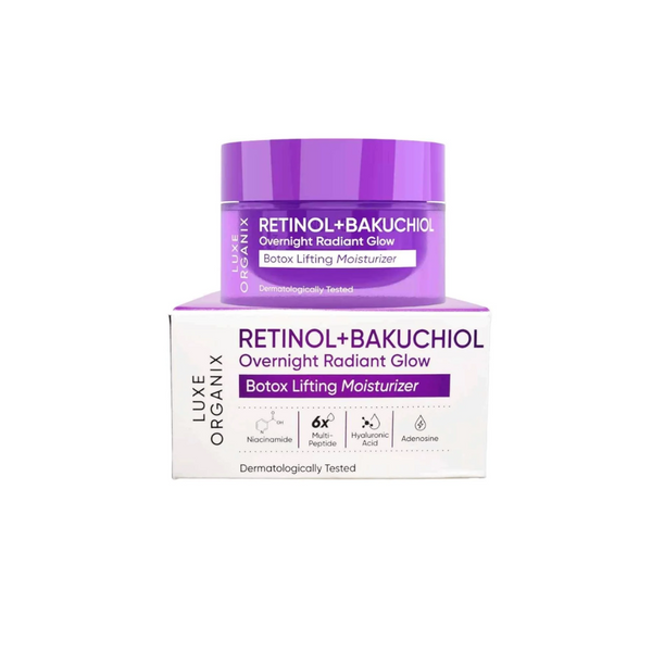 LUXE ORGANIX Retinol + Bakuchiol Overnight Radiant Glow Lifting