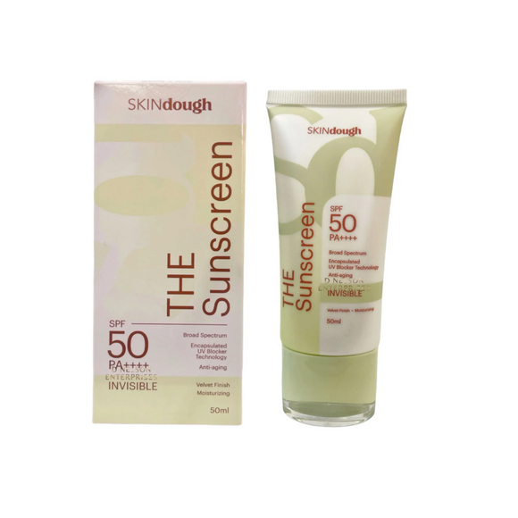 SKINdough THE Sunscreen Invisible Sunscreen SPF 50 - Velvet Finish + Moisturizing, 50ml