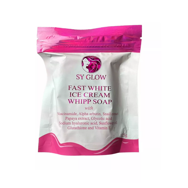 glowsik glutathione skin whitening soap SY Glow Fast White Ice Cream Whipp Soap – Brighten and Revitalize Skin – Skin Vitality USA