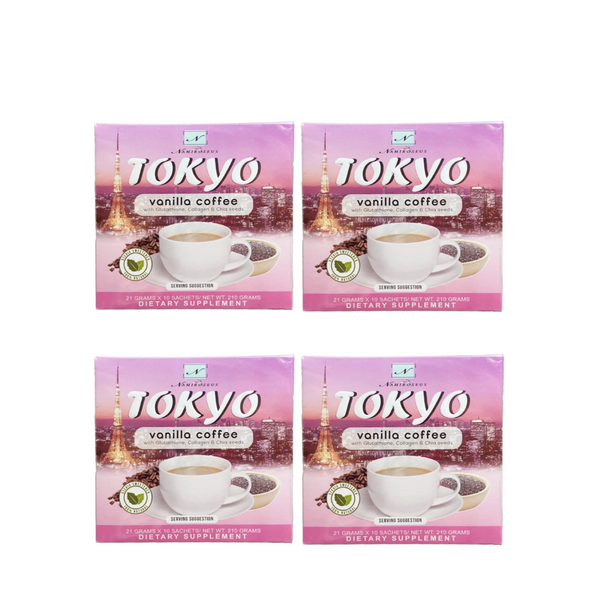 コーヒー Tokyo Vanilla Coffee Bundle Set 3 pack Namiroseus TOKYO Vanilla Instant Drink Powder, 2 Boxes of