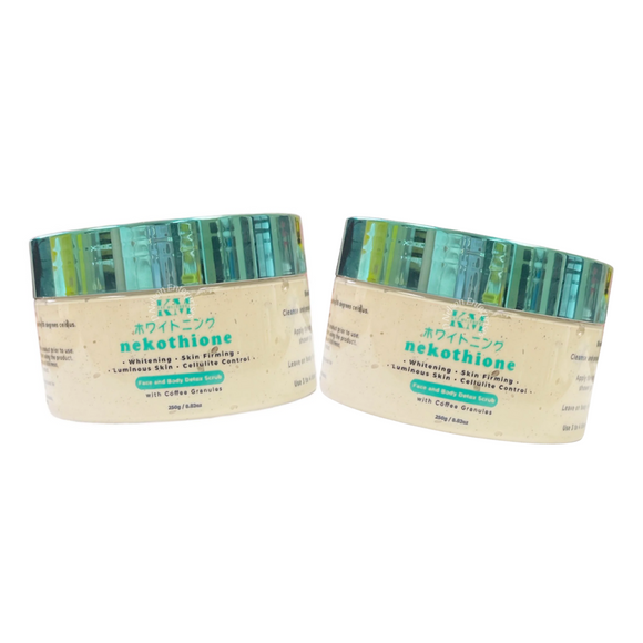 Kat Melendez Nekothione Face and Body Detox Scrub with Coffee Granules- 2 packs