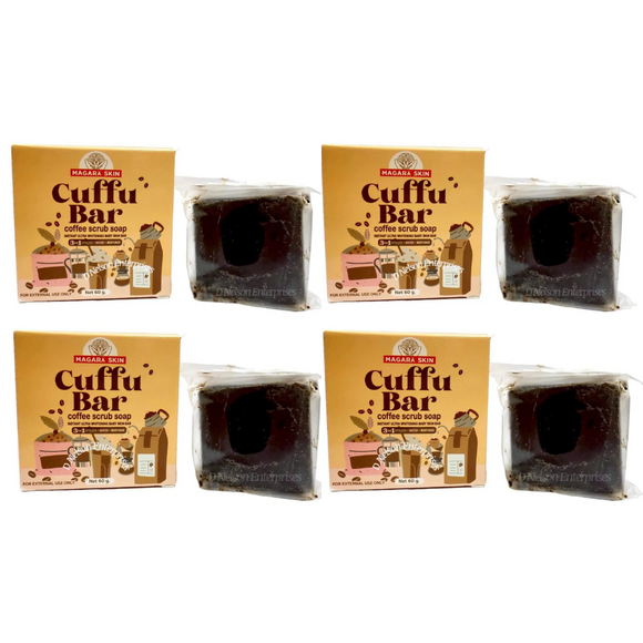 4-Pack Cuffu Bar Coffee Scrub  Bars - 60g Each