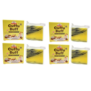 4-Pack Magara Skin Cuffu Buff Daily Coffee Scrub Soap Bars - 60g Each