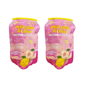 2-Pack Kimsdiary Million Glow STRAWBERRY PEACH with Lemon - 10 Sachets Each