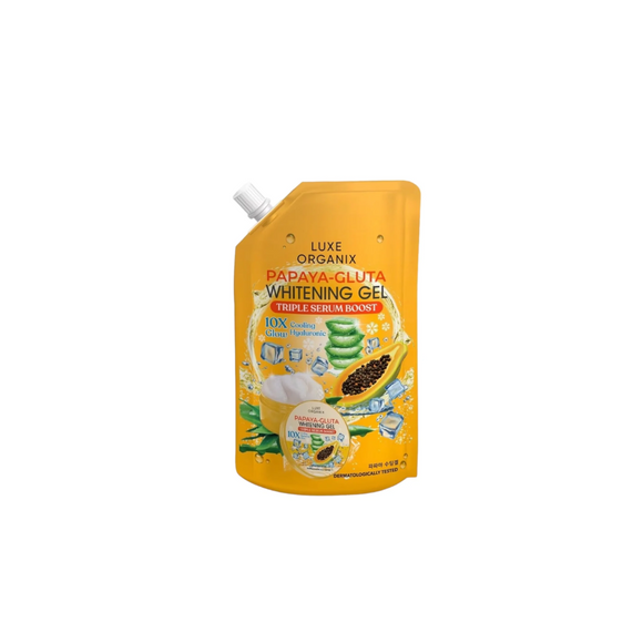 Luxe Organix Papaya-Gluta Whitening Gel Triple Serum Boost, 200ml