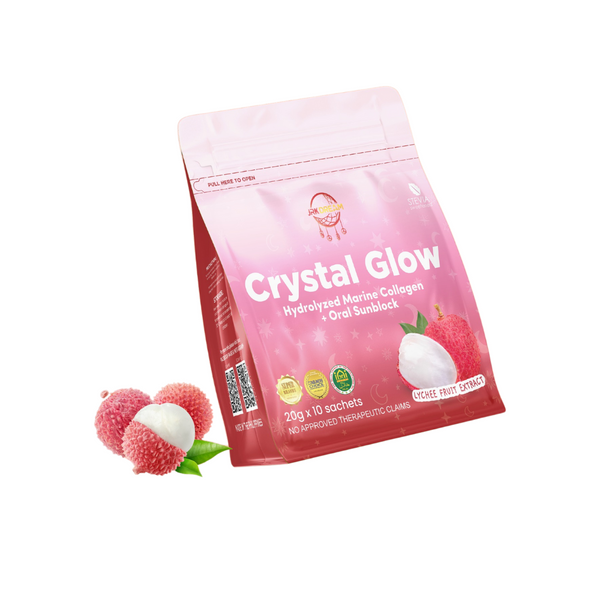 Crystal Glow Lychee Collagen Drink 10 Sachet