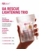 Ryxskin UA Rescue Lightening Trio packaging held by a hand on a white background