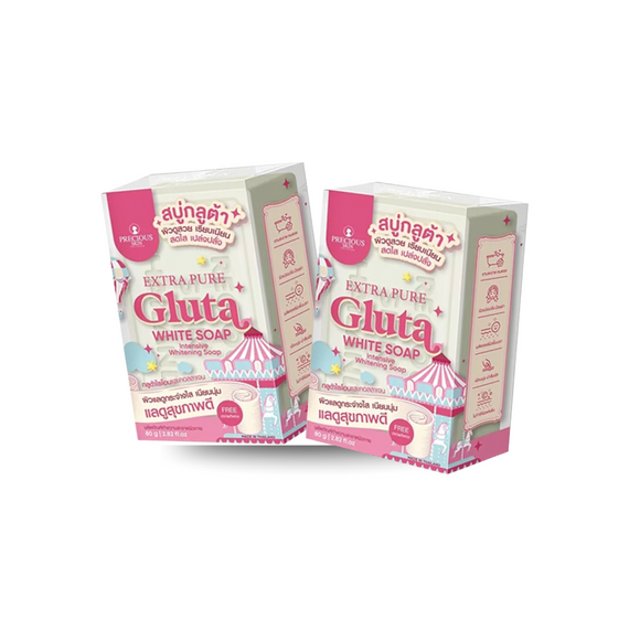 Precious Skin Thailand Extra Pure Gluta White Soap 80g ( 2-Pack)