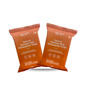 WC Natural Flawless Skin Glutapapaya Soap Anti-Aging Formula - 100g -Pack of 2