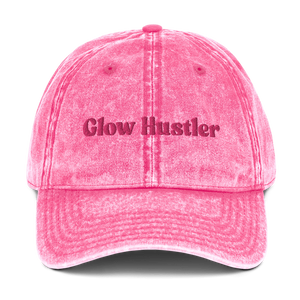 The glow hustler vintage denim cap