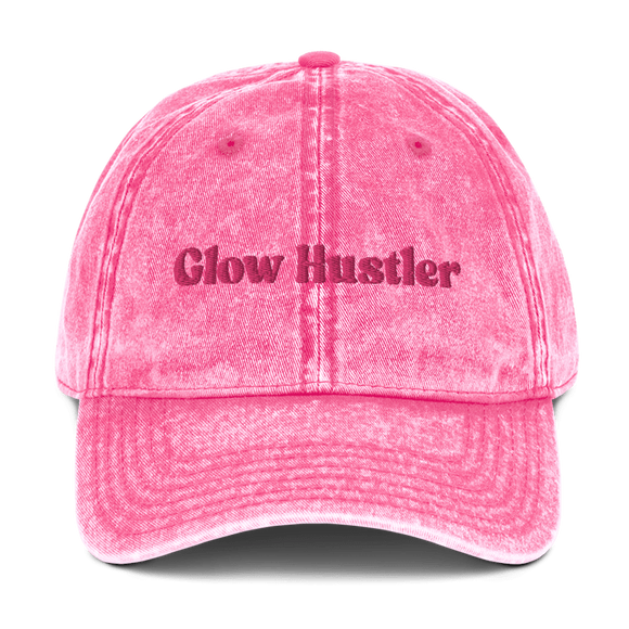 The glow hustler vintage denim cap