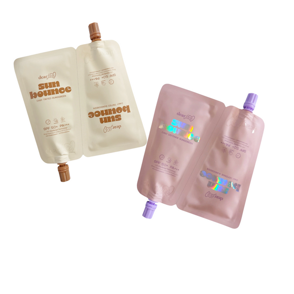 Dear Face Sun Bounce Daily Sunscreen Twin Pack with Dewfense® Technology - Broad Spectrum UVA+UVB Protection (30ml x 2) - Non-Comedogenic & Hypoallergenic