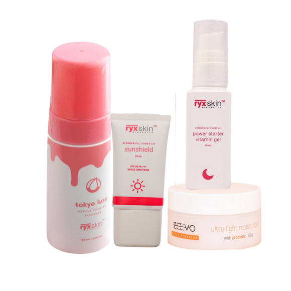 Simple Skincare Routine Set with micropeeling  – Cleanse, Hydrate & Protect