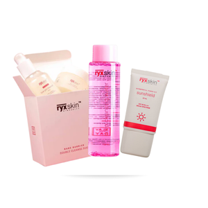 Ryxskin Ultimate Soothing set , Non-Stripping Cleansers, toner  & Sunshield with niacinamide - Maintenance set for damage skin Barrier