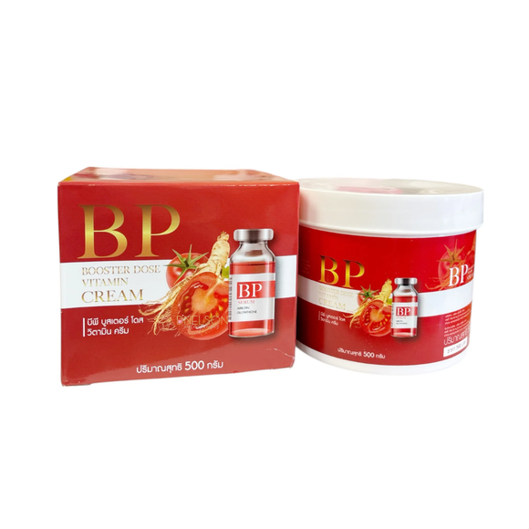BP Booster Dose Vitamin Cream 500g | Intensive Moisturizing Body Cream with Collagen, Niacinamide & Ginseng Extract