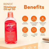 Bonita Himalayan Pink Salt Bundle – Face & Body Oil SPF 30 + Exfoliating Himalayan Salt Soap Bar (100ml + 80g)